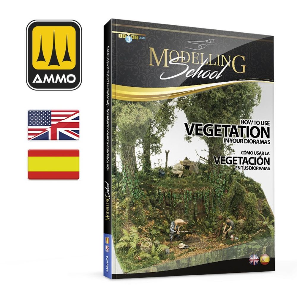 PREORDER Ammo by MIG - Book - Modelling School - How To Use Vegetation In Your Dioramas