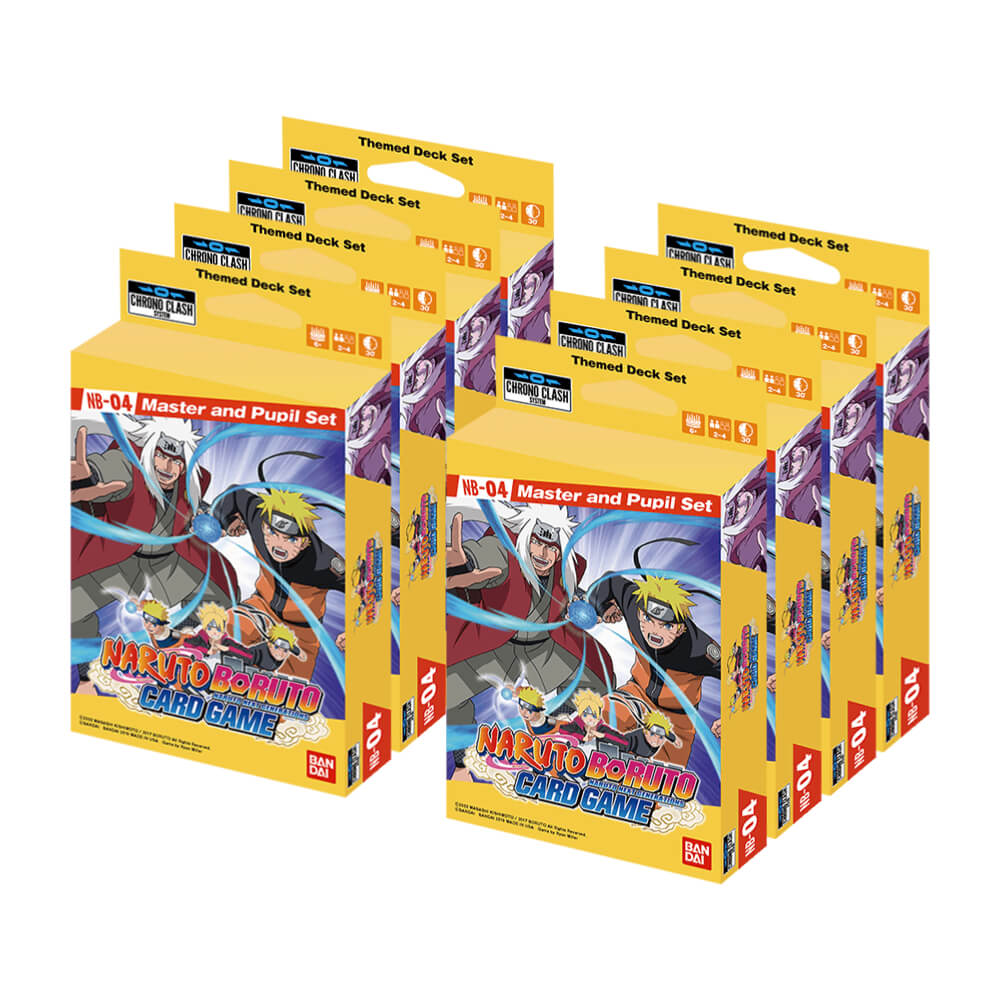 Naruto Boruto Expansion Deck Set NB04 (Master & Student Set) DISPLAY (8) Chrono Clash System