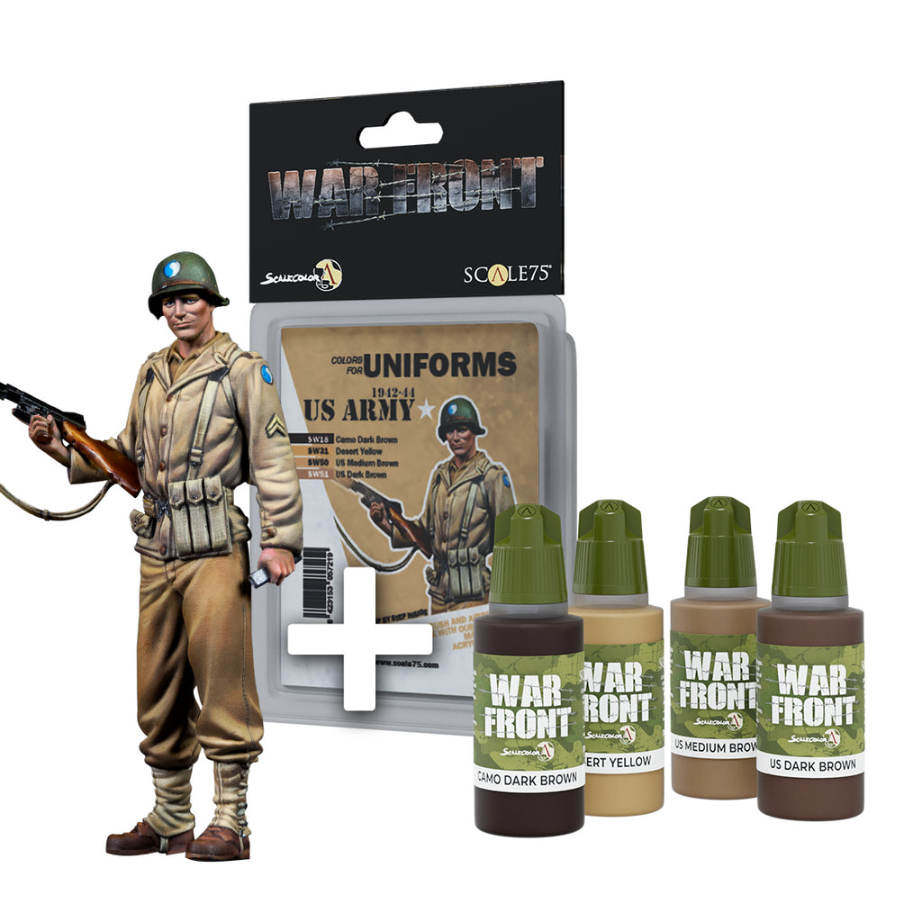 PREORDER Scale 75 - Figures - Warfront - Pack Us Corporal + Us Army 1942-1944 Paint Set  50mm