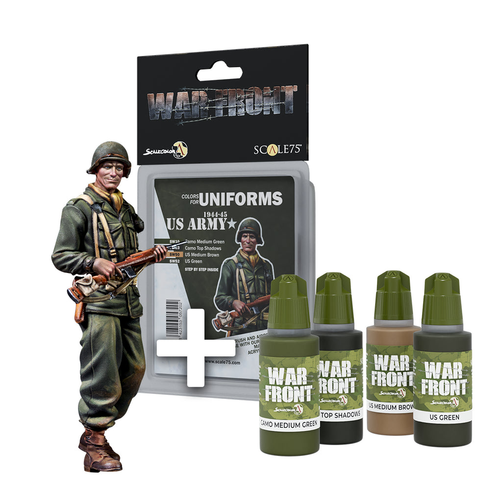 PREORDER Scale 75 - Figures - Warfront - Pack Us Lieutenant + Us Army 1944-1945 Paint Set  50mm