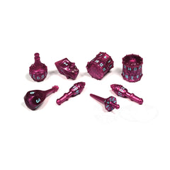 PolyHero Dice - Bard 8 Dice Set Raspberry Rhapsody