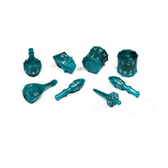 PolyHero Dice - Bard 8 Dice Set Telltale Teal