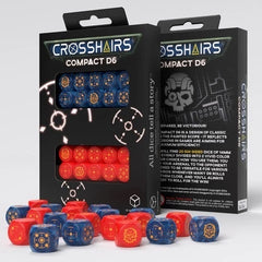 Q Workshop - Crosshairs Compact - Cobalt & Red D6 Set