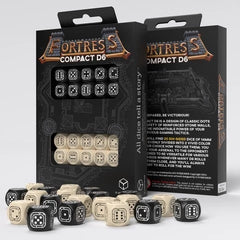 Q Workshop - Fortress Compact - Black & Beige D6 Set