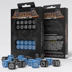 Q Workshop - Fortress Compact - Black & Blue D6 Set