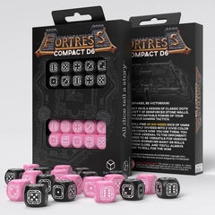 Q Workshop - Fortress Compact - Black & Pink D6 Set