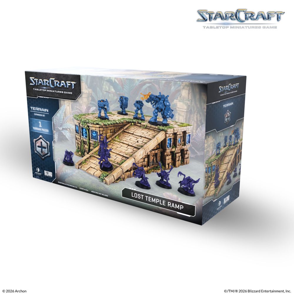 PREORDER Starcraft Miniatures Games: Lost Temple Ramp - Terrain Expansion Set