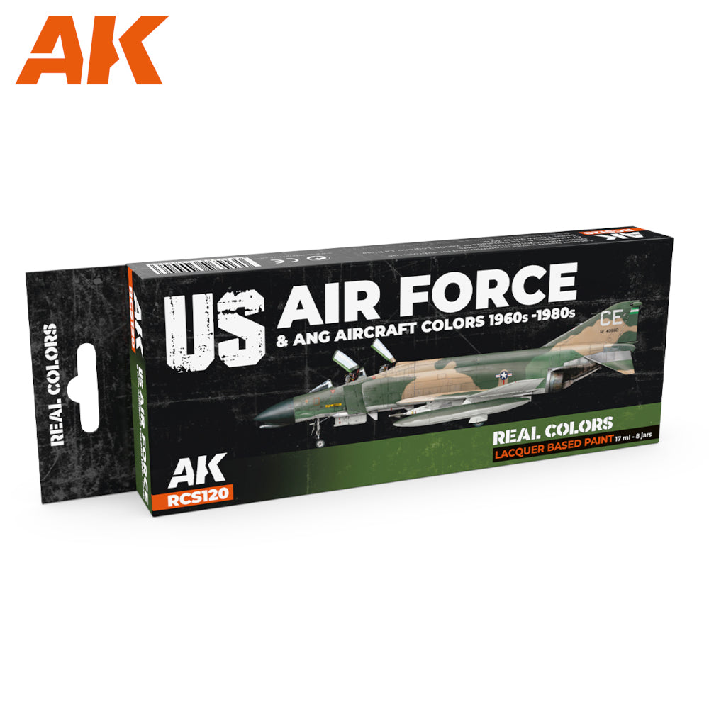 PREORDER AK Interactive - Real Colours -Us Air Force & Ang Aircraft Colors 1960S-1980S Set