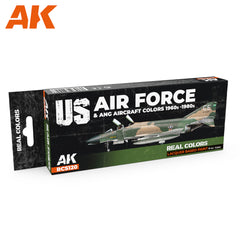 PREORDER AK Interactive - Real Colours -Us Air Force & Ang Aircraft Colors 1960S-1980S Set