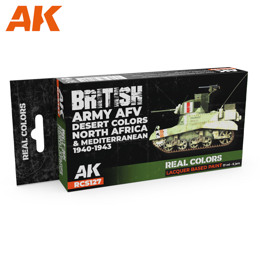 PREORDER AK Interactive - Real Colours -British Army Afv Desert Colors Set