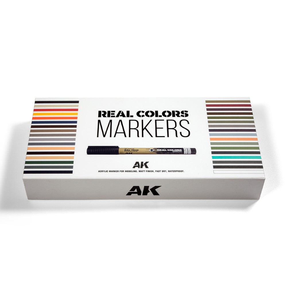 PREORDER AK Interactive - RC Markers - Special Box Real Colors Markers - 34 Units