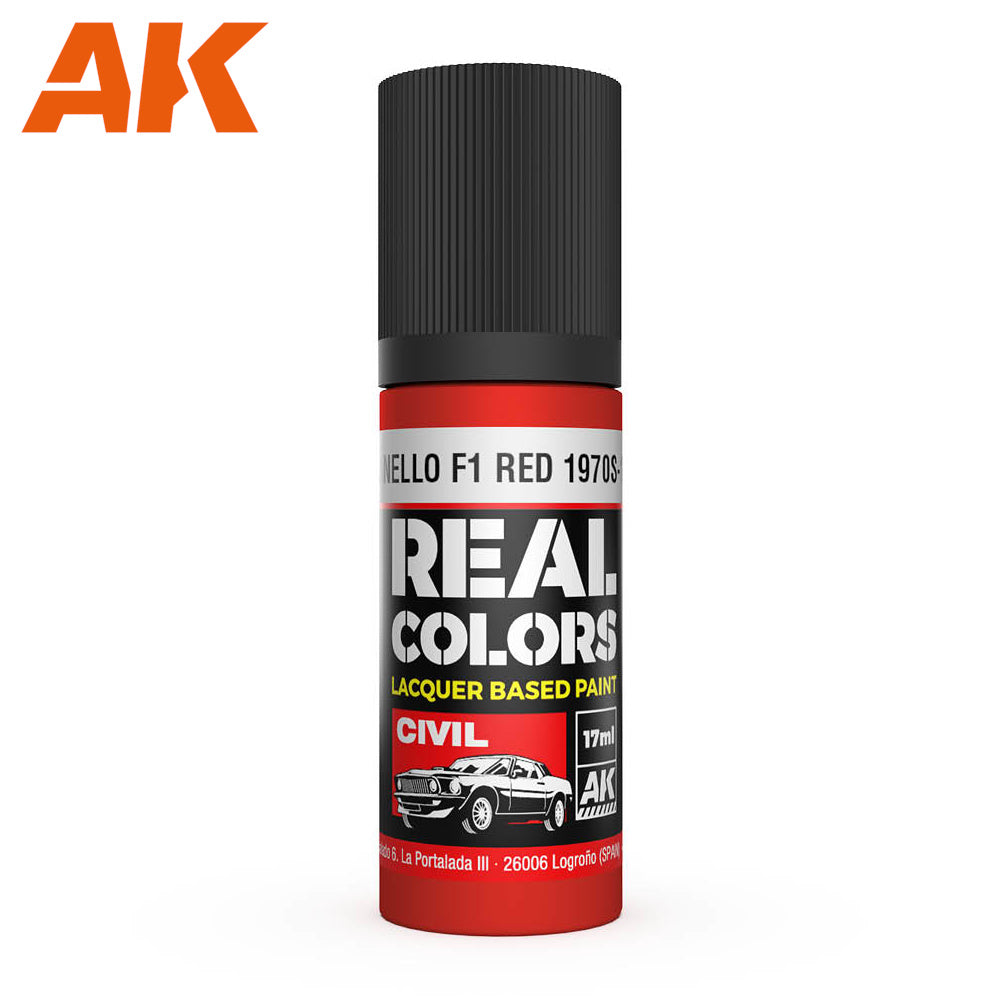 PREORDER AK Interactive - Real Colours -Maranello F1 Red 1970S-1980S 17 ml