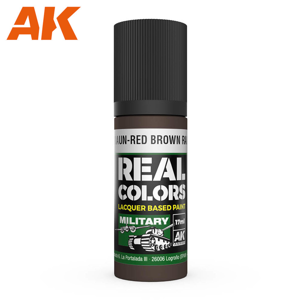 PREORDER AK Interactive - Real Colours -Rotbraun-Red Brown Ral 8017 17 ml