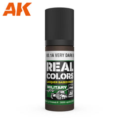 PREORDER AK Interactive - Real Colours -S.C.C. No.1A Very Dark Brown 17 ml