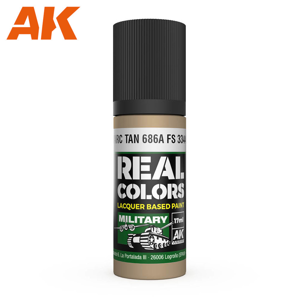 PREORDER AK Interactive - Real Colours -Carc Tan 686A Fs 33446 17 ml