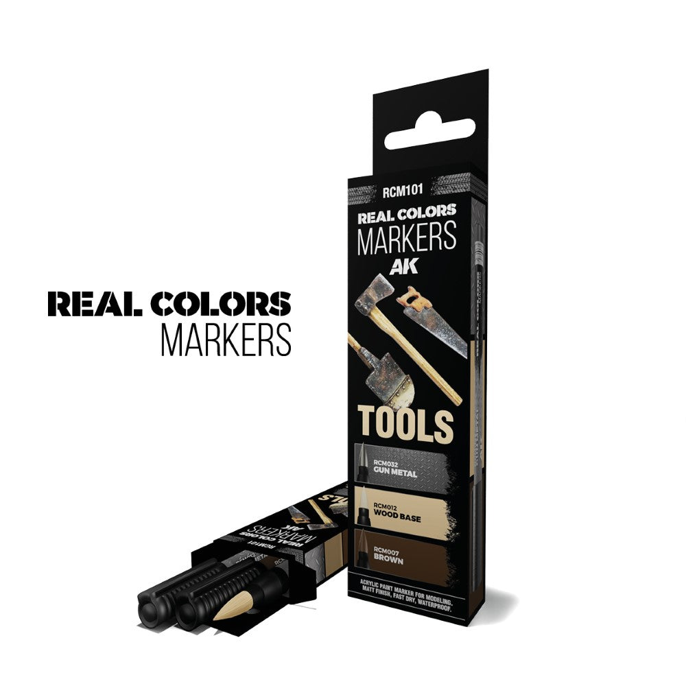 PREORDER AK Interactive - RC Markers - Tools - Set 3 Real Colors Markers