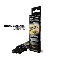 PREORDER AK Interactive - RC Markers - Chipping - Set 3 Real Colors Markers