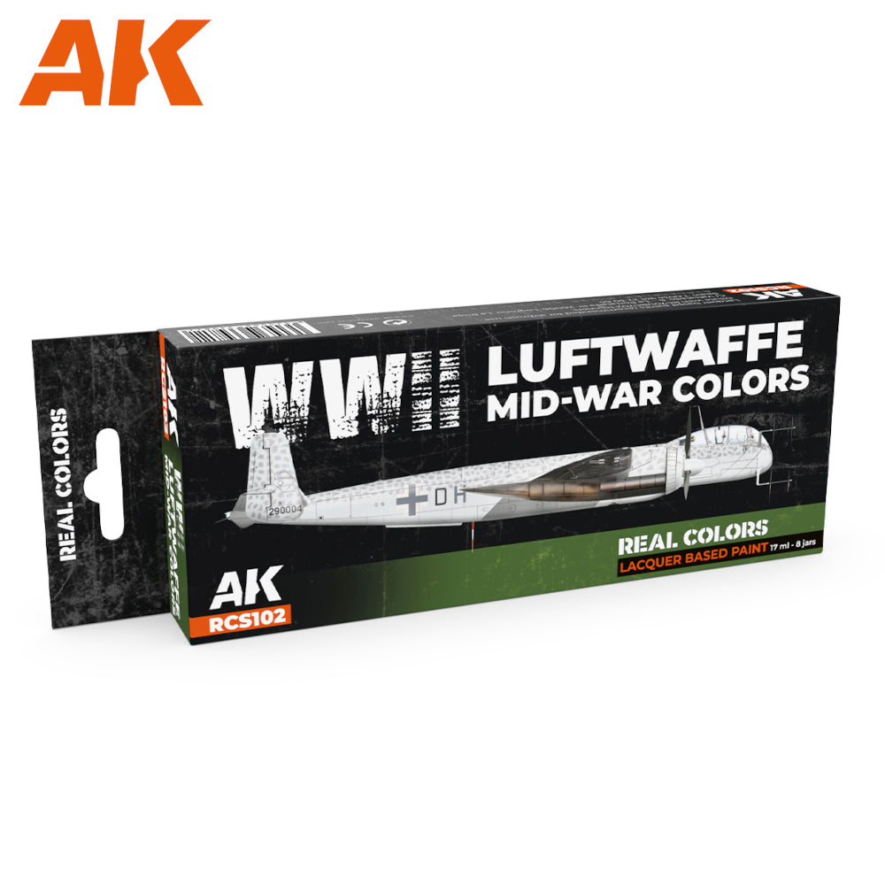 PREORDER AK Interactive - Real Colours -Wwii Luftwaffe Mid-War Colors Set