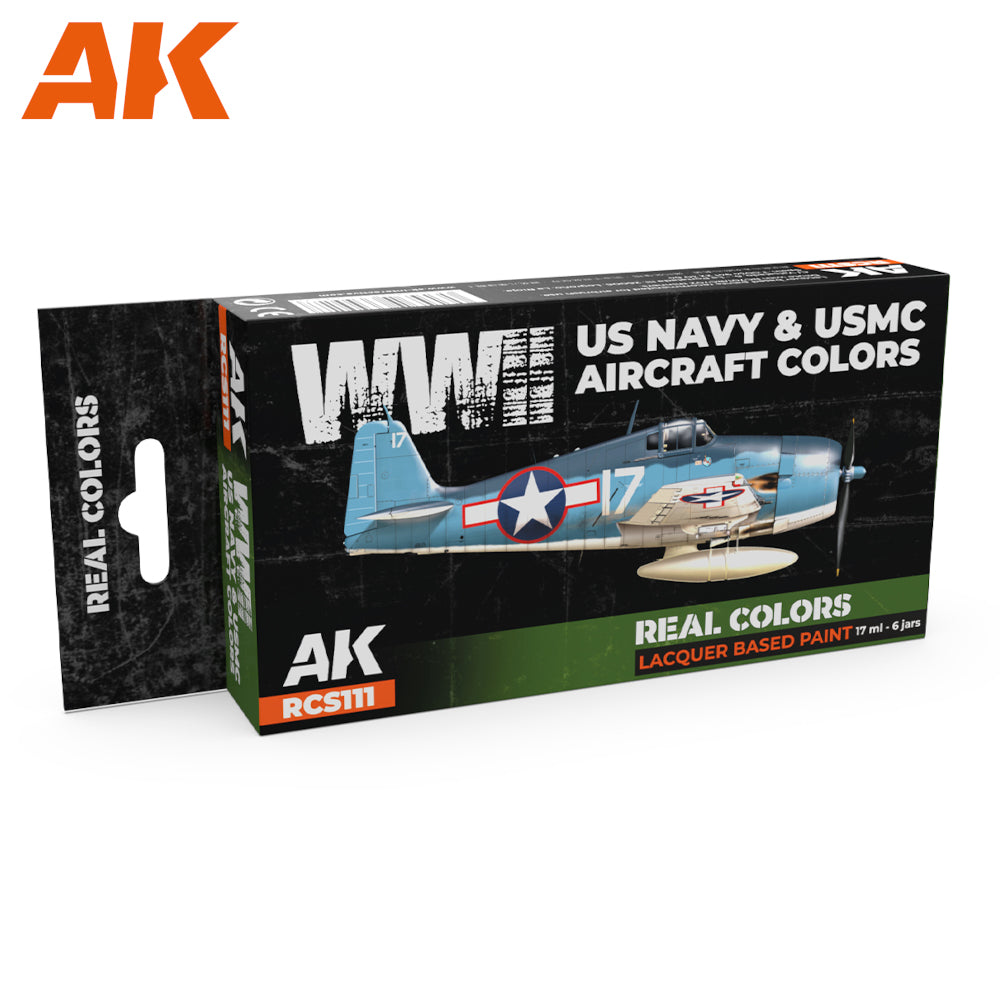 PREORDER AK Interactive - Real Colours -Wwii Us Navy & Usmc Aircraft Colors Set