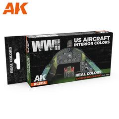 PREORDER AK Interactive - Real Colours -Wwii Us Aircraft Interior Colors Set