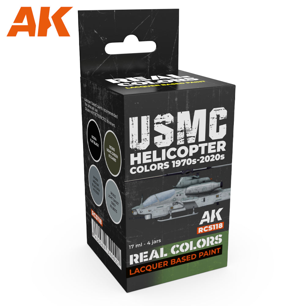 PREORDER AK Interactive - Real Colours -Usmc Helicopter Colors 1970S-Today Set