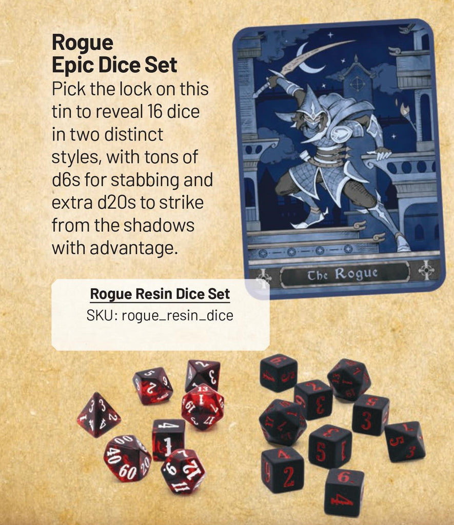 Beadle & Grimms Rogue EPIC Dice Set & Rolling Tray