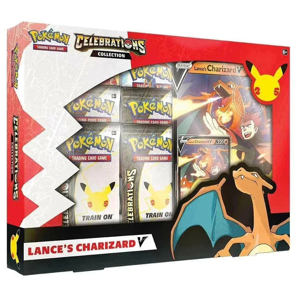 Pokemon TCG Celebrations Lance Charizard V Collection Box