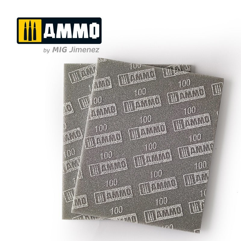 PREORDER Ammo by MIG - Accessories - Sanding Sponge Sheet (100) 2 Pcs.