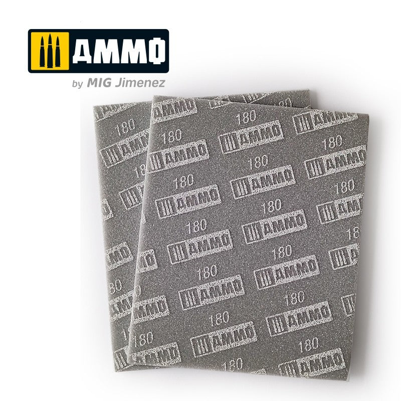 PREORDER Ammo by MIG - Accessories - Sanding Sponge Sheet (180) 2 Pcs.