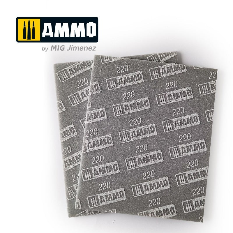 PREORDER Ammo by MIG - Accessories - Sanding Sponge Sheet (220) 2 Pcs.