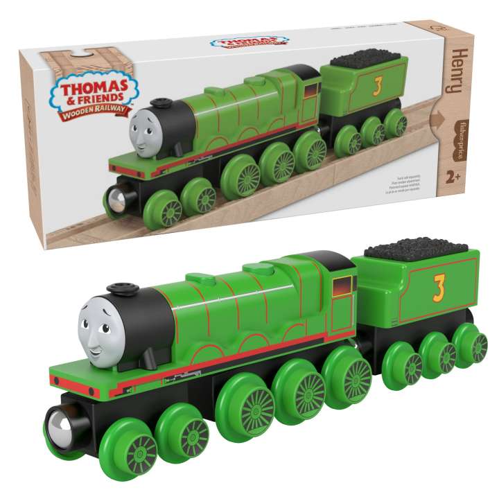 PREORDER Thomas and Friends - Wooden Railway - Henry Engine & Car (Large)