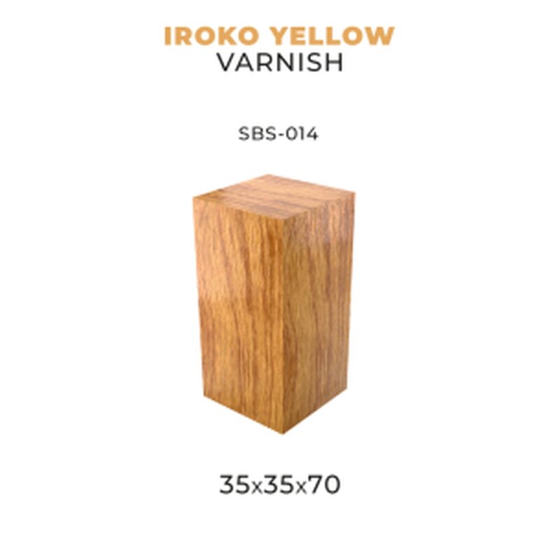 PREORDER Scale 75 - Bases - Iroko Yellow Varnish-35X35X70