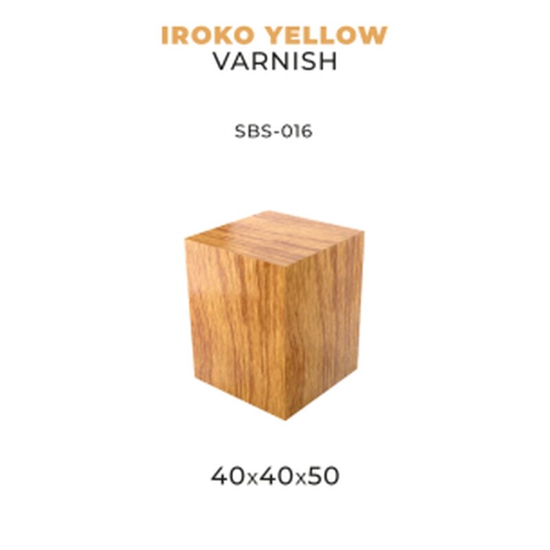 PREORDER Scale 75 - Bases - Iroko Yellow Varnish-40X40X50