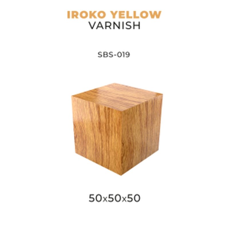 PREORDER Scale 75 - Bases - Iroko Yellow Varnish-50X50X50