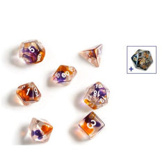 Sirius Dice - Purple; Orange; Clear Dice Set 7