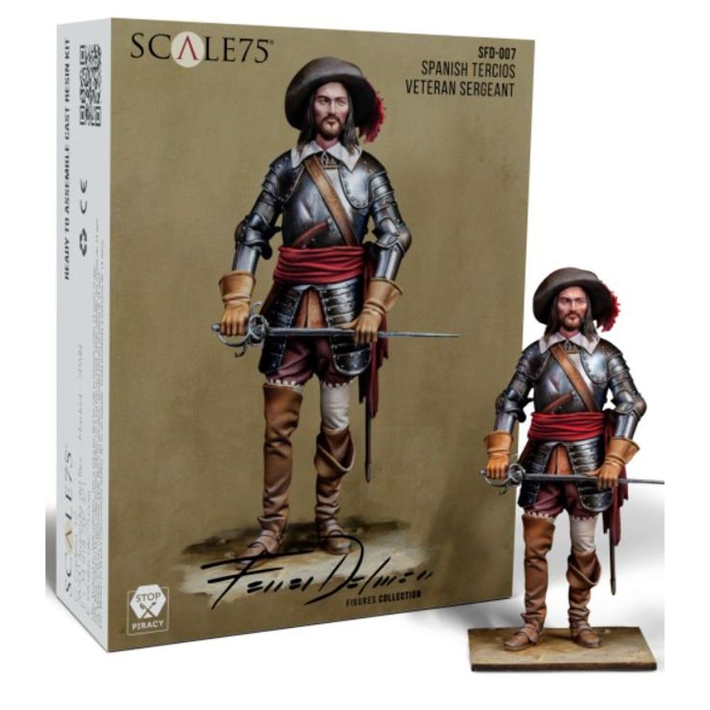 PREORDER Scale 75 - Figures - Ferrer Dalmau  -Spanish Tercios; Veteran Sergeant 75mm