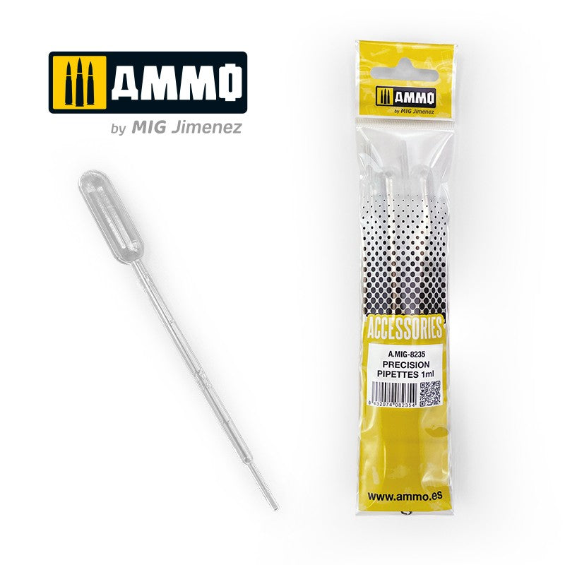 Ammo by MIG -  Accessories - Small Pipettes 1mL (0.03 oz)  4 pcs.