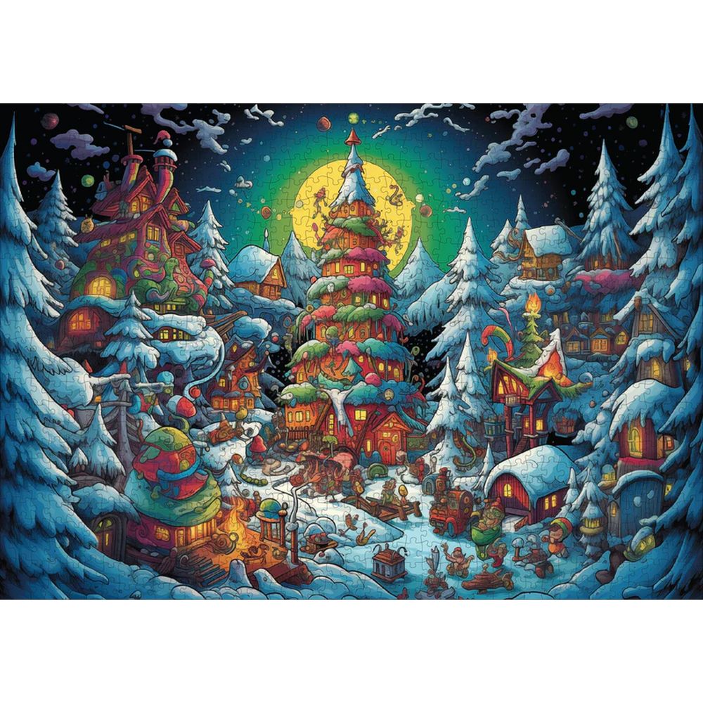 PREORDER Trippy Puzzles - 1000 Piece Jigsaw Snowflake Square