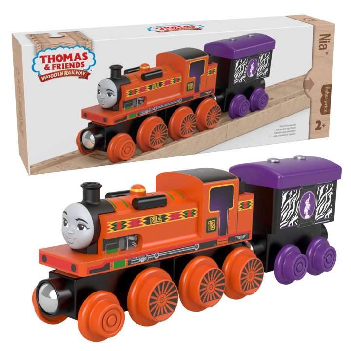 PREORDER Thomas and Friends - Wooden Railway - Nia Engine & Car (Large)