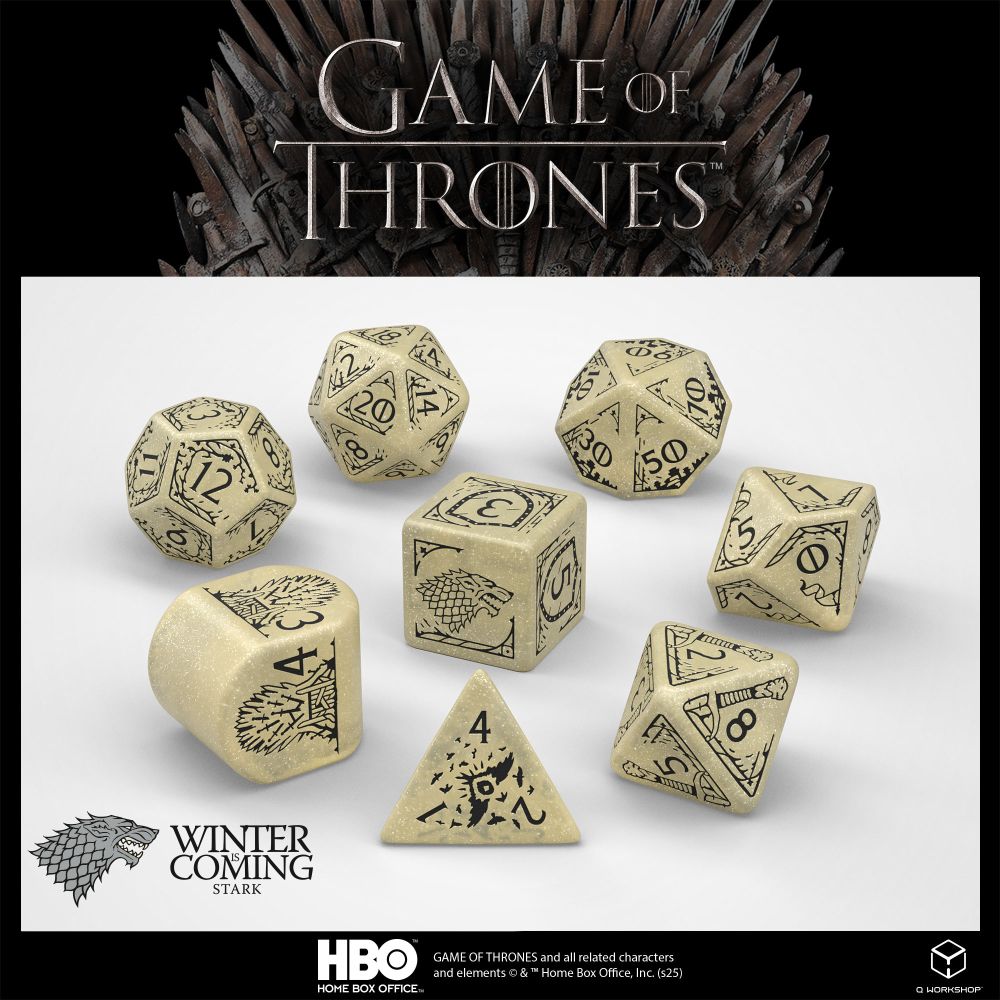 PREORDER Q Workshop - Game of Thrones - Stark Dice Set 8