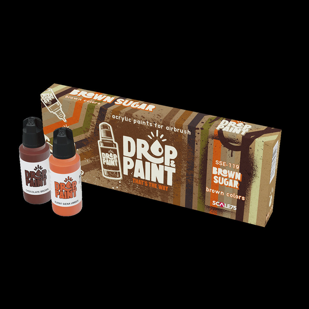 Scale 75 - Drop and Paints - Sugar Brown Paint Set