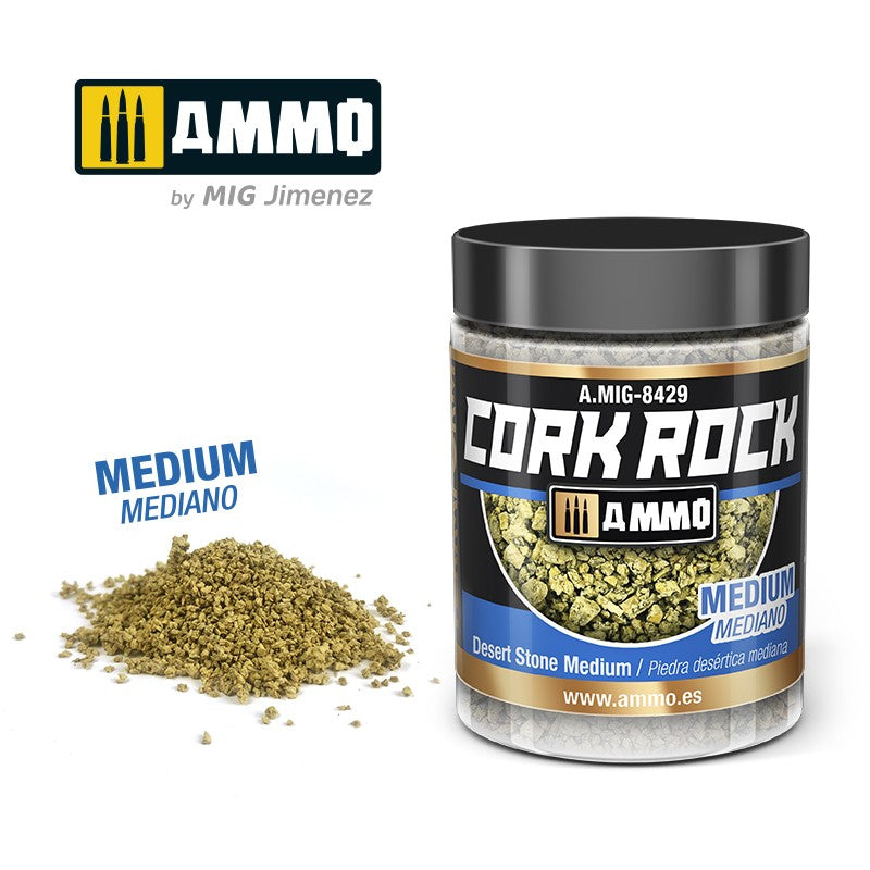 PREORDER Ammo by MIG -  Dioramas - Terraform Cork Rock - Desert Stone Medium 100ml