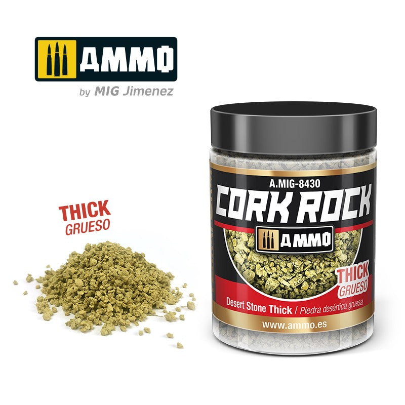 PREORDER Ammo by MIG -  Dioramas - Terraform Cork Rock - Desert Stone Thick 100ml