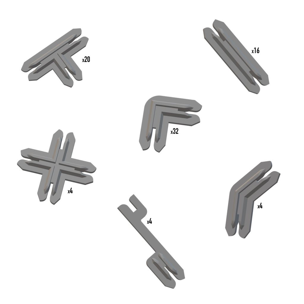 PREORDER Battle Systems - Sci-Fi - Add-Ons - Plastic Terrain Clips - Grey