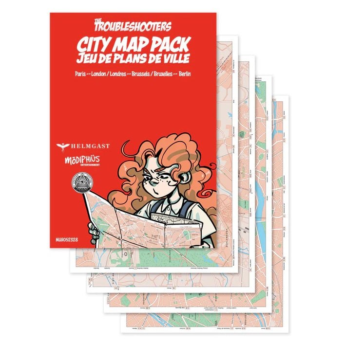 PREORDER The Troubleshooters RPG - City Map Pack Jeu De Plans De Ville