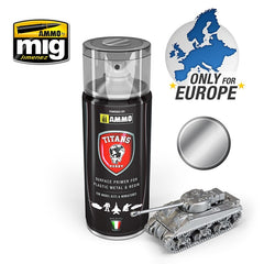 PREORDER Ammo by MIG - Titans Hobby - Aerosol Spray - Bare Metal Primer 400ml
