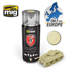 PREORDER Ammo by MIG - Titans Hobby - Aerosol Spray - Bone White Matt Primer 400ml