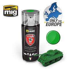 PREORDER Ammo by MIG - Titans Hobby - Aerosol Spray - Emerald Green Matt Primer 400ml