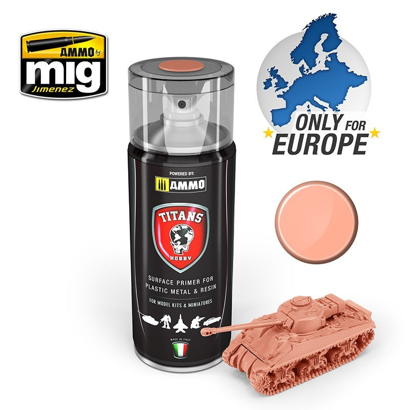 PREORDER Ammo by MIG - Titans Hobby - Aerosol Spray - Flesh Tone Matt Primer 400ml