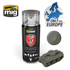 PREORDER Ammo by MIG - Titans Hobby - Aerosol Spray - German Field Grey Matt Primer 400ml